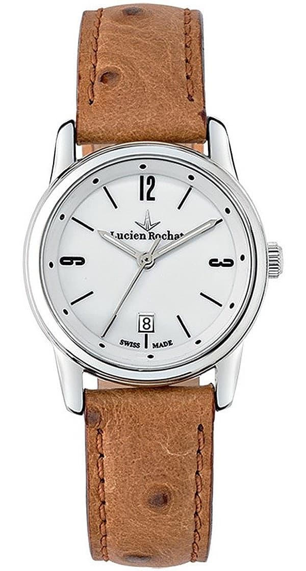 Orologio Donna Lucien Rochat con quadrante bianco e cinturino in pelle marrone R0451107501