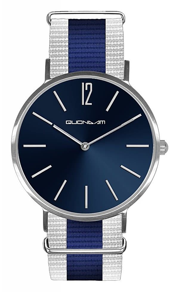 Orologio Donna Quondam in acciaio con quadrante blu e cinturino in tessuto